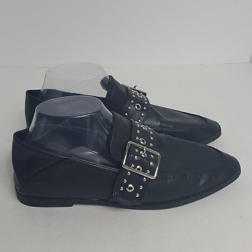 Vintage Havana Maureen Faux Leather Studded Buckle Slip on Mules size 8.5
